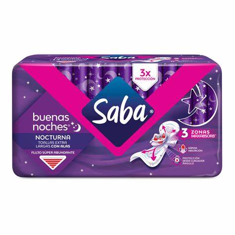 Saba Buenas Noches x8 Toallas con Alas