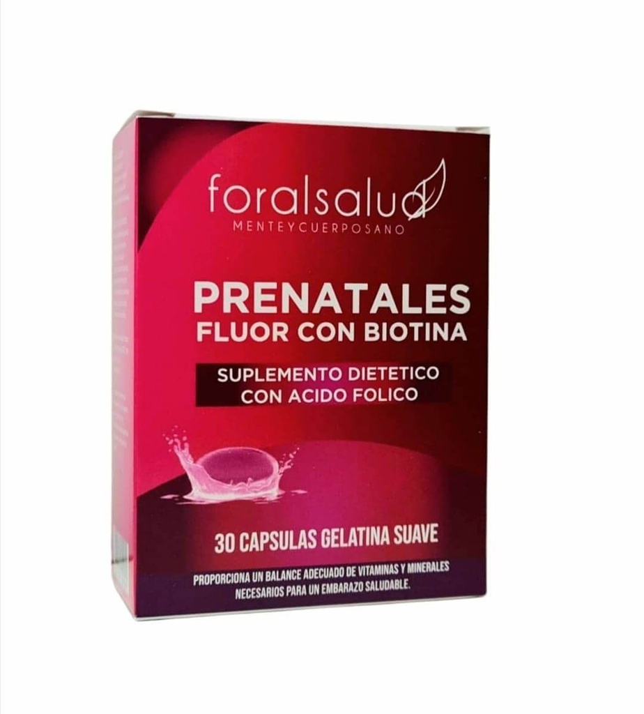 Prenatales Flúor con Biotina *30 Capsulas Foralsalud 