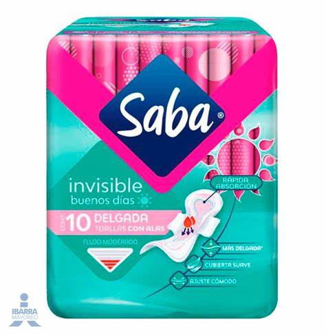 Saba Invisible x10 Toallas 