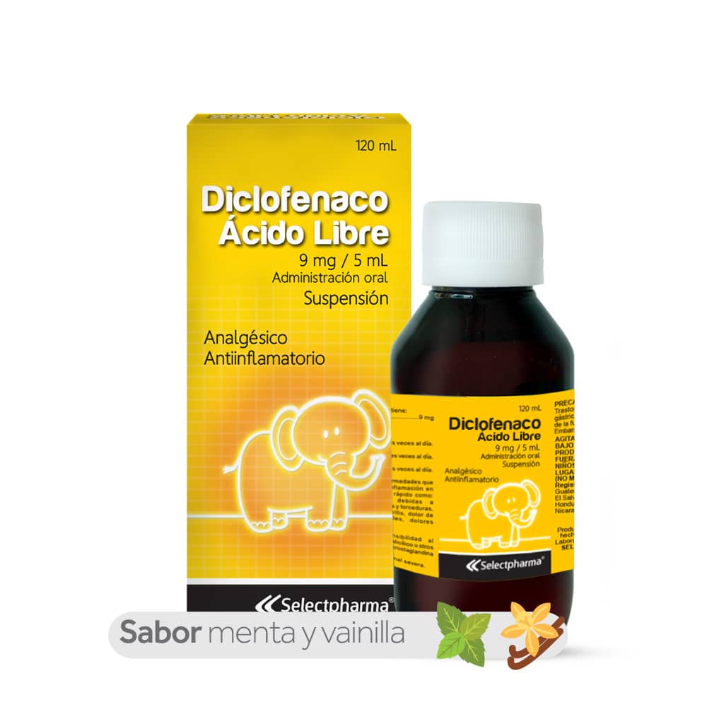 Diclofenaco Acido Libre mg/5ml Jarabe 120ml 