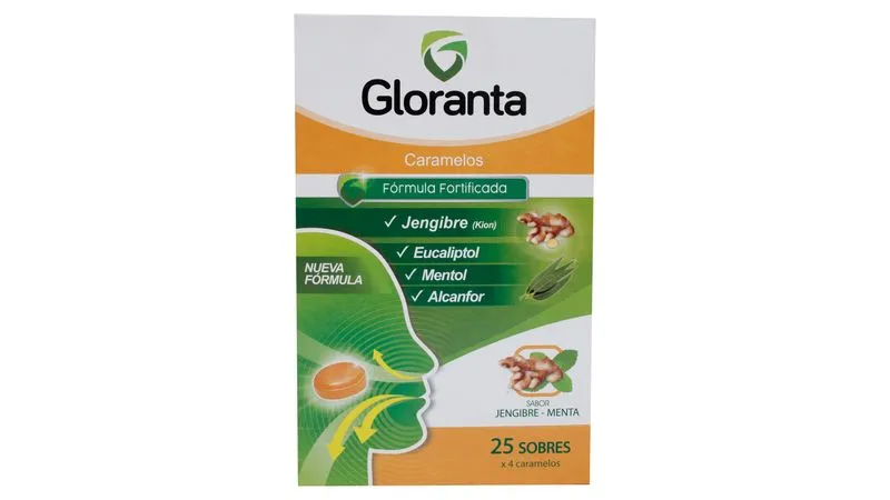 Gloranta Jengibre y Menta *4 Caramelos 10gr 