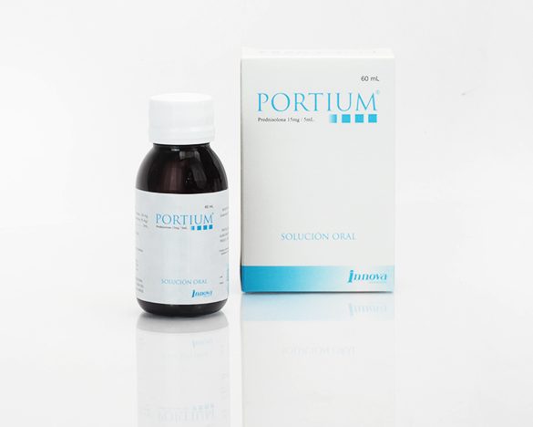 Portium (Prednisolona) 15mg/5ml Suspensión 60ml 