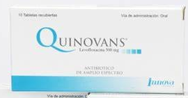 Quinovans 500mg (Levofloxacina) *10 Tabletas Recubiertas  