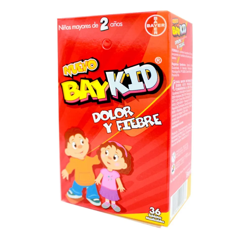 Baykid Dolor y Fiebre Tableta Masticable 