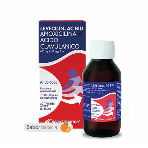 Levecilin AC BID 400mg/57mg/5ml Suspensión 70ml 