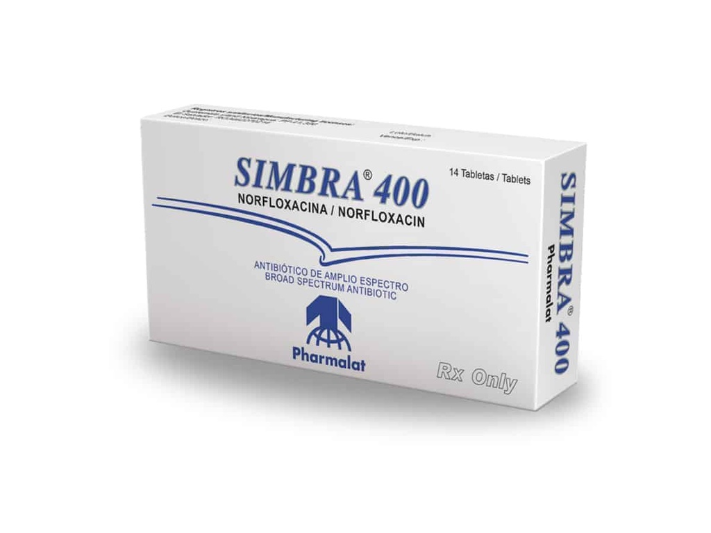 Simbra 400mg (Norfloxacina)  x7 Tabletas 