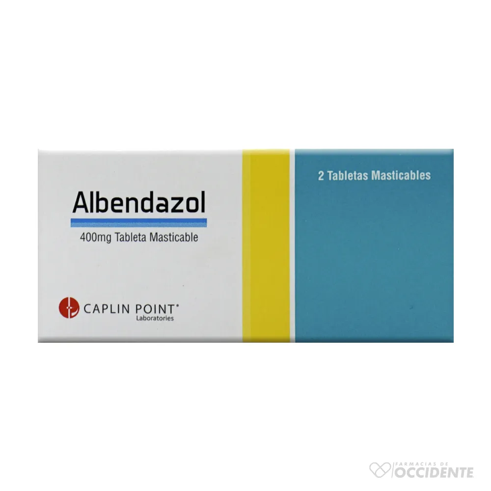 Albendazol 400mg x2 Tabletas Caplin 