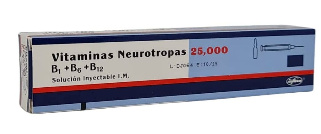 Vitaminas Neurotropas 25,000 Inyectable Infasa 