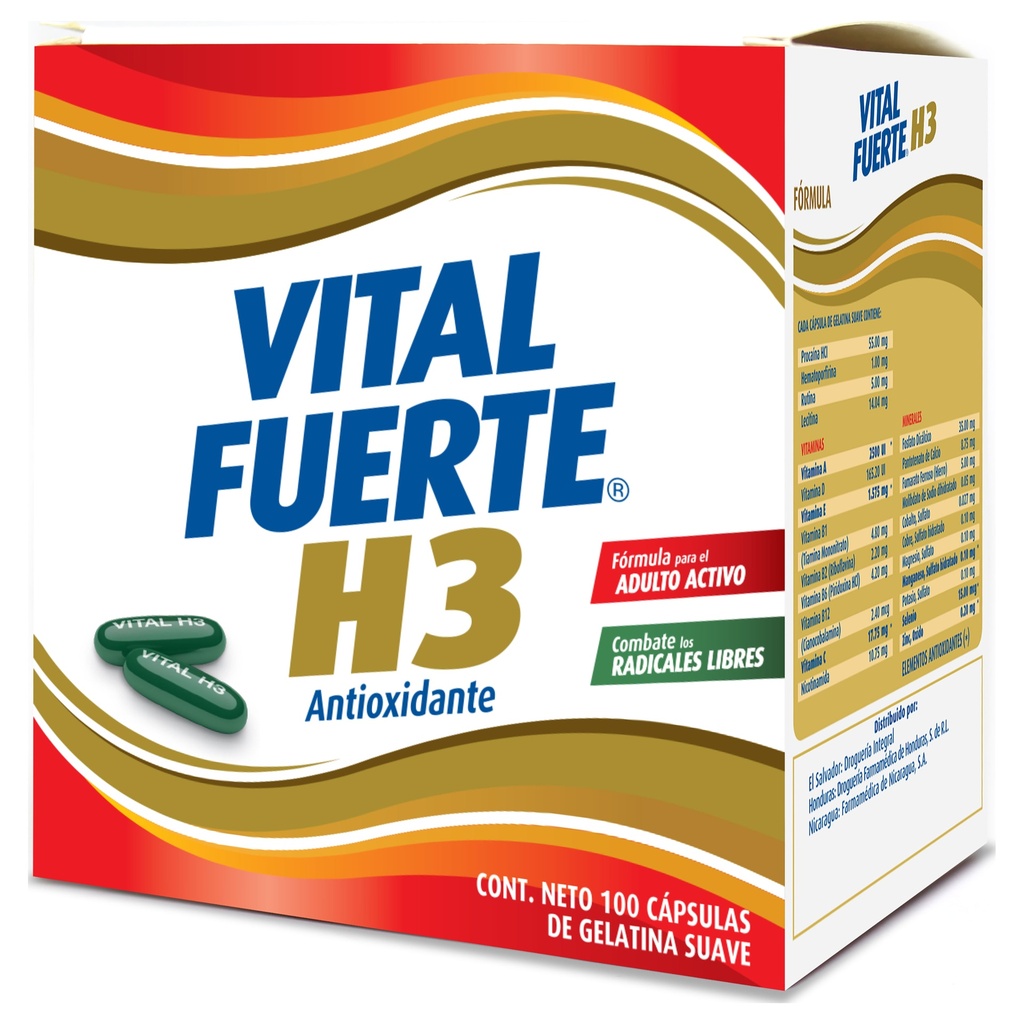 Vital Fuerte H-3 *100 Cápsulas 