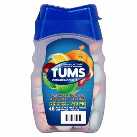 Tums x48 Tabletas Masticables 