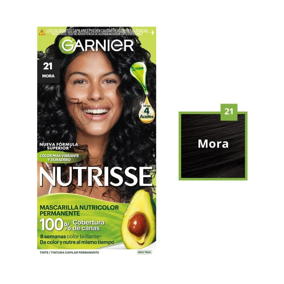 Tinte Garnier Nutrisse Negro Azulado 21