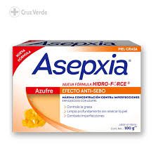 Asepxia Jabon Barrra Azufre x100gr 