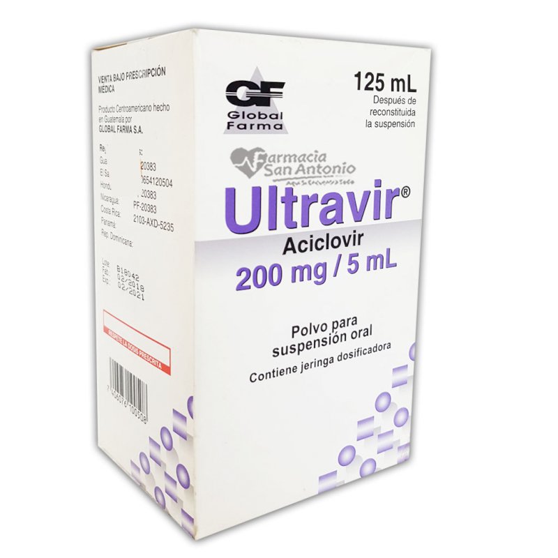 Ultravir 200mg/5ml Suspensión 125ml