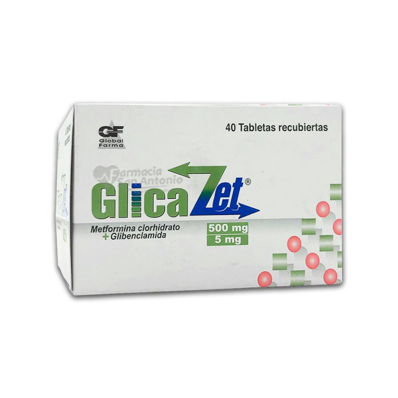 GlicaZet 500mg/5mg x40 Tabletas Recubiertas 