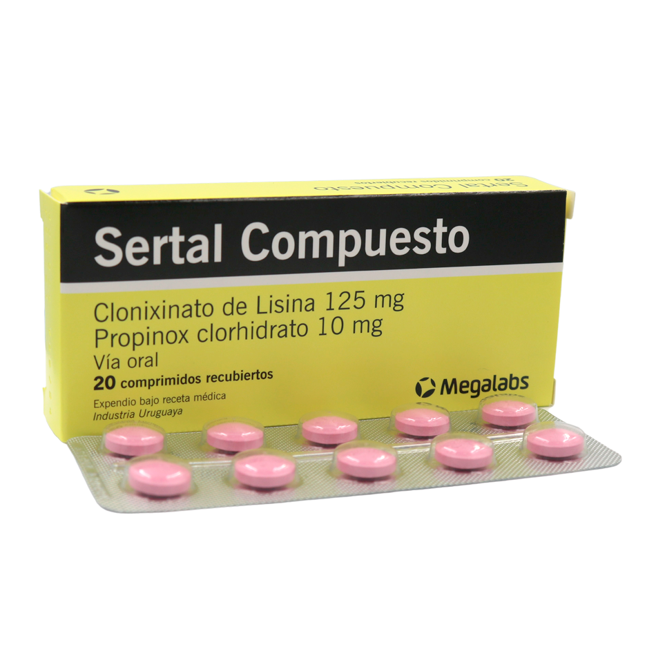 Sertal 125mg/10mg Compuesto Comprimidos Recubiertos