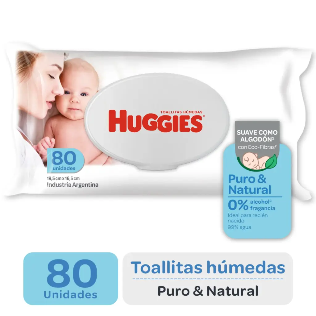 Hugges Toallas Húmedas x80 Unidades 