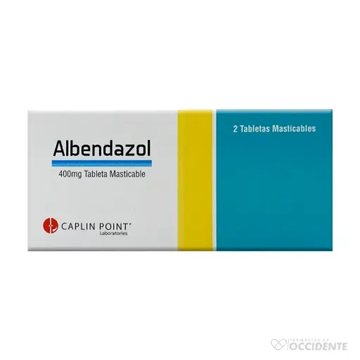 [891] Albendazol 400mg x2 Tabletas Caplin 