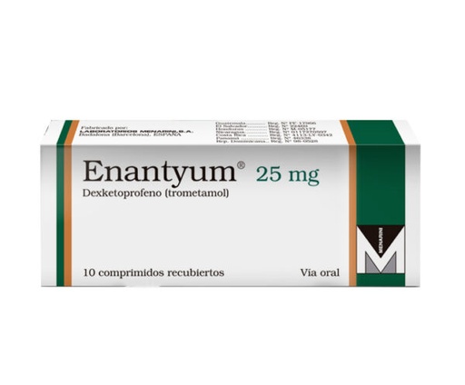 [1075] Enantyum 25mg x 10 Comprimidos Recubiertos 