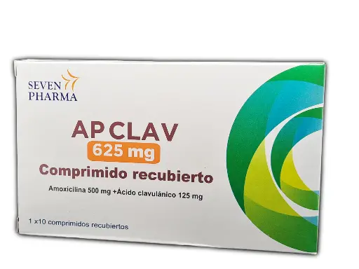 [2033] AP Clav 625 (Amoxicilina+Ácido Clavulánico) Tabletas Recubiertas 