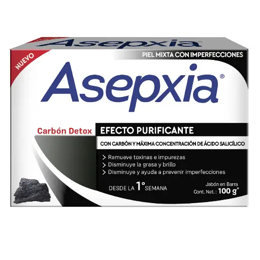 [2046] Asepxia Jabon Carbon Detox  x100gr 