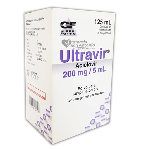 [2074] Ultravir 200mg/5ml Suspensión 125ml