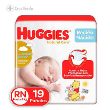 [2087] Hugges Natural Care Recien Nacido x19 Pañales 