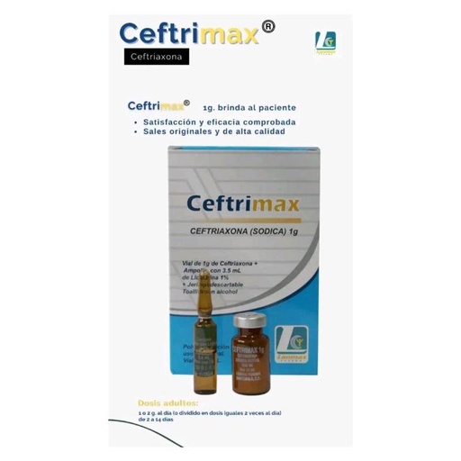 [15] Ceftrimax 1g Solución Inyectable 