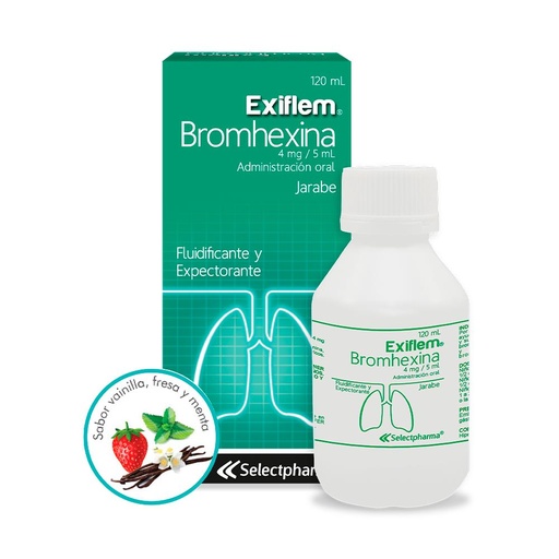 [60] Exiflem Bromexina 4mg/5ml Jarabe 120ml 