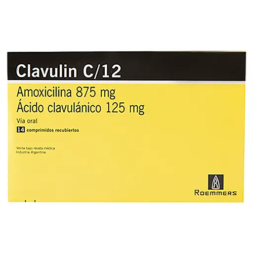 [121] Clavulin C/12 1gr Tabletas  875mg/125mg 